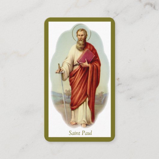 Begrafenis Katholieke St Paul Gebed Sympathie Kaar Visitekaartje (Voorkant)