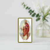 Begrafenis Katholieke St Paul Gebed Sympathie Kaar Visitekaartje (Staand voorkant)