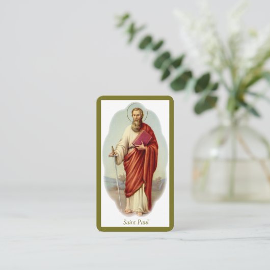 Begrafenis Katholieke St Paul Gebed Sympathie Kaar Visitekaartje (Staand voorkant)