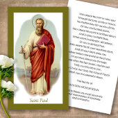 Begrafenis Katholieke St Paul Gebed Sympathie Kaar Visitekaartje
