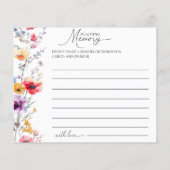 Begrafenis Kleurrijke Wildflower "Deel een herinne (Achterkant)