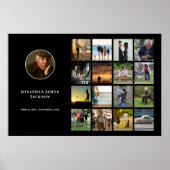 Begrafenis Landschap Memorial Foto Life Celebratio Poster (Voorkant)