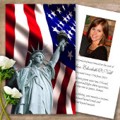 Begrafenis Liberty Memorial Gebed Sympathie Cards Visitekaartje