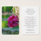 Begrafenis Lily Vijver Memorial Gebed Sympathie Ca Visitekaartje (Voorkant /achterkant)