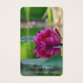 Begrafenis Lily Vijver Memorial Gebed Sympathie Ca Visitekaartje (Voorkant)