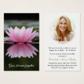 Begrafenis Lily Vijver Memorial Gebed Sympathie Ca Visitekaartje (Voorkant /achterkant)