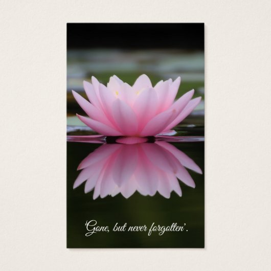 Begrafenis Lily Vijver Memorial Gebed Sympathie Ca Visitekaartje (Voorkant)