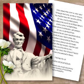 Begrafenis Lincoln Memorial Gebed Sympathie Cards Visitekaartje