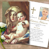 Begrafenis Madonna Goldfinch Gebed Sympathie Cards Visitekaartje