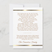 Begrafenis Massale dienst Gebed Dank u Foto Beach Bedankkaart (Achterkant)