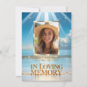 Begrafenis Massale dienst Gebed Dank u Foto Beach Bedankkaart (Voorkant)