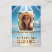 Begrafenis Massale dienst Gebed Dank u Foto Beach Visitekaartje (Voorkant)