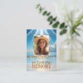 Begrafenis Massale dienst Gebed Dank u Foto Beach Visitekaartje (Staand voorkant)