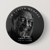 Begrafenis / Memorial aangepaste tekst & foto lief Ronde Button 7,6 Cm (Voorkant)