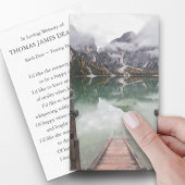 Begrafenis Memorial Berggebed Sympathie Kaarten Visitekaartje