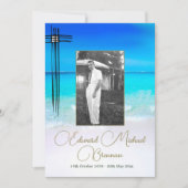 Begrafenis Memorial Ocean Zee Christelijk Foto Kaart (Voorkant)