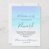 Begrafenis Memorial Ocean Zee Scene Kaart (Achterkant)