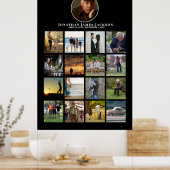 Begrafenis Memorial Photo Life Celebration Poster (Keuken)