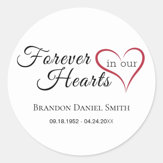 Begrafenis Memorial Sympathy Sticker (Voorkant)