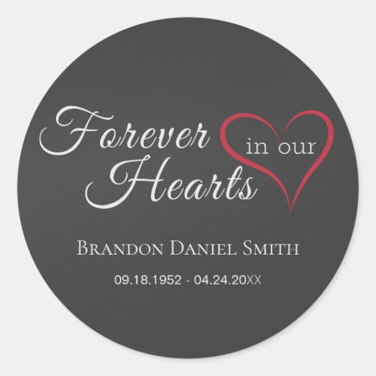 Begrafenis Memorial Sympathy Sticker (Voorkant)