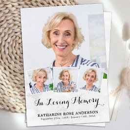 Begrafenis Modern Chic 4 Foto Sympathie Gebed Kaar