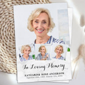 Begrafenis Modern Chic 4 Foto Sympathie Gebed Kaar