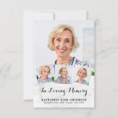 Begrafenis Modern Chic 4 Foto Sympathie Gebed Kaar (Voorkant)