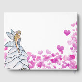 begrafenis mooi meisje fee prinses roze gastenboek (Achterkant)