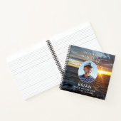 Begrafenis Ocean Sunset Foto in Geheugen Guestbook Notitieboek (Binnen)