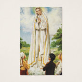 Begrafenis Onze Lieve Vrouw van Fatima Gebed Sympa Visitekaartje (Voorkant)