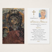 Begrafenis Onze Lieve Vrouw van Mellieha Gebed Sym Visitekaartje (Voorkant /achterkant)