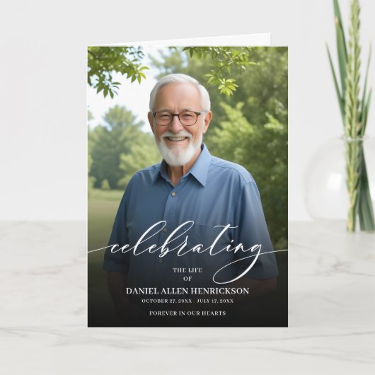 Begrafenis Orde van Dienst Foto Programma (Voorkant)