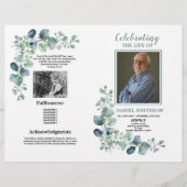 Begrafenis Orde van Dienst Vieren Life Greenery Flyer (Voorkant)