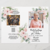 Begrafenis Orde van Dienst Viering Pastel Bloem Flyer (Voorkant)