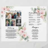 Begrafenis Orde van Dienst Viering Pastel Bloem Flyer (Achterkant)