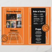 Begrafenis Orde van Levensduur Basketbal Overlijde Flyer (Achterkant)