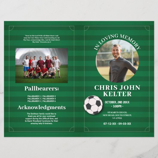 Begrafenis Orde van Levensduur Voetbal Football Flyer (Voorkant)