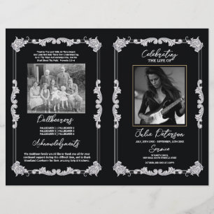 Begrafenis Orde van Service Gothic Rock Zwart Flyer