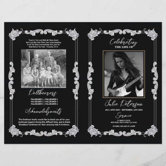Begrafenis Orde van Service Gothic Rock Zwart Flyer (Voorkant)