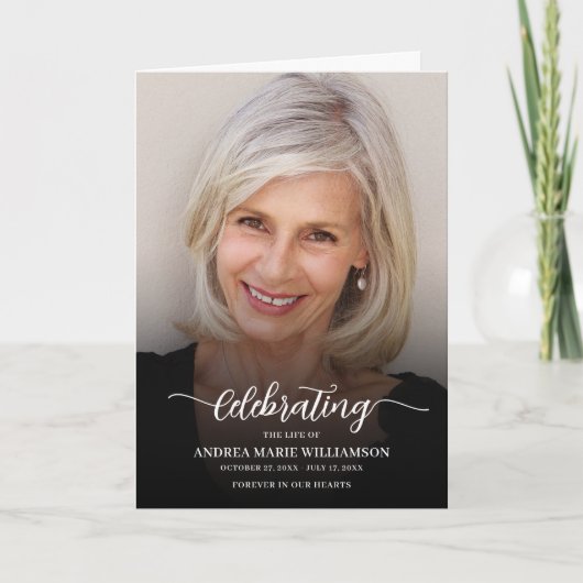 Begrafenis Overlijdensbericht Orde van de Dienst F Programma (Voorkant)