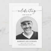 Begrafenis overlijdensopdracht van de dienst Foto Programmakaart (Voorkant / Achterkant)