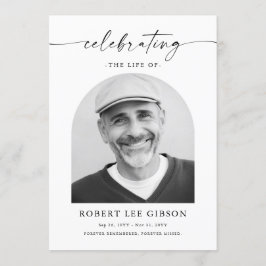 Begrafenis overlijdensopdracht van de dienst Foto Programmakaart