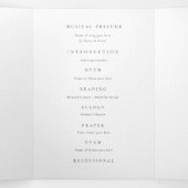 Begrafenis overlijdensvolgorde van de dienst Foto Drieluik Programma (Binnenkant midden)