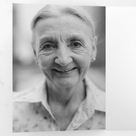 Begrafenis overlijdensvolgorde van de dienst Foto  Drieluik Programma (Binnenzijde eerst)