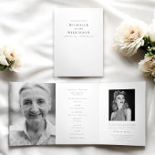 Begrafenis overlijdensvolgorde van de dienst Foto Drieluik Programma