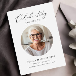 Begrafenis overlijdensvolgorde van de dienst Foto  Programmakaart