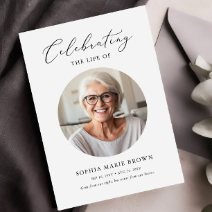 Begrafenis overlijdensvolgorde van de dienst Foto  Programmakaart