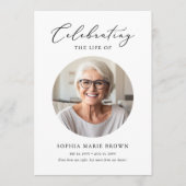 Begrafenis overlijdensvolgorde van de dienst Foto  Programmakaart (Voorkant)