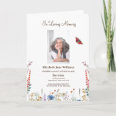 Begrafenis overlijdensvolgorde van de dienst Fotop Kaart (Voorkant)