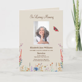 Begrafenis overlijdensvolgorde van de dienst Fotop Kaart